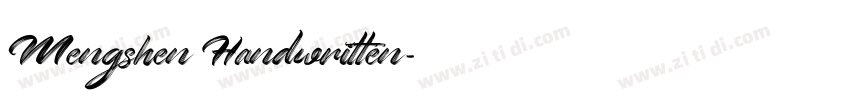 Mengshen Handwritten字体转换